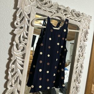 Blu Pepper Navy Polka Dot Tank Top